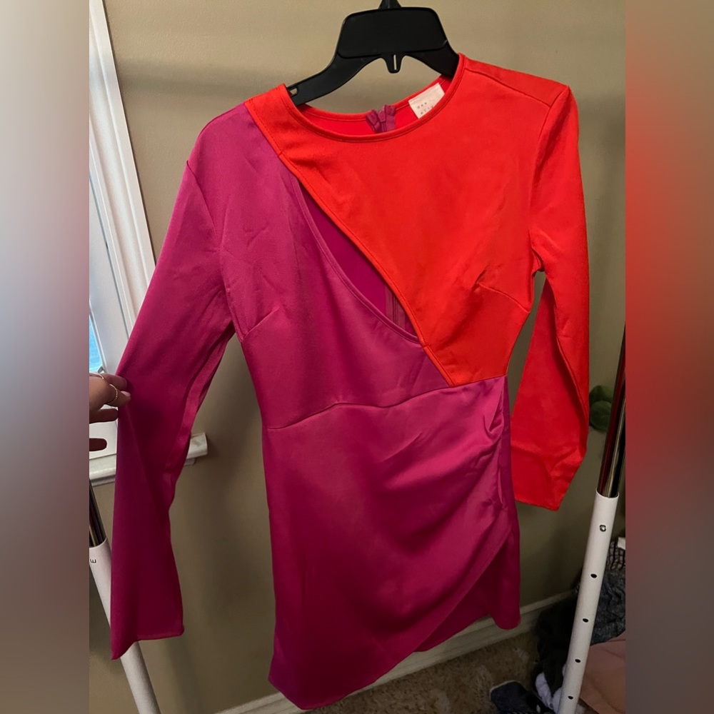 Pink/ orange cocktail dress. Size medium!
